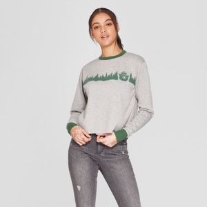 Grey and green sweater
Smokey bear cropped sweater